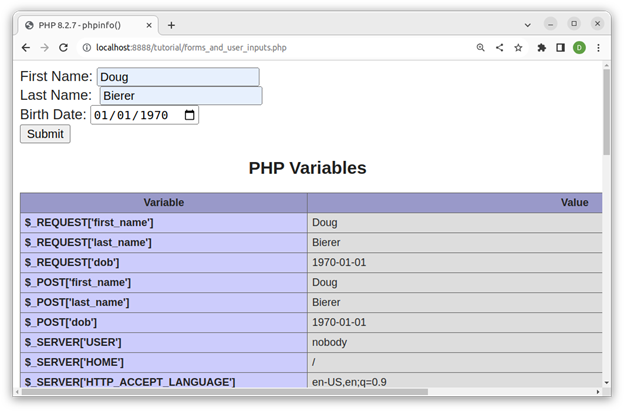 Forms and User Input